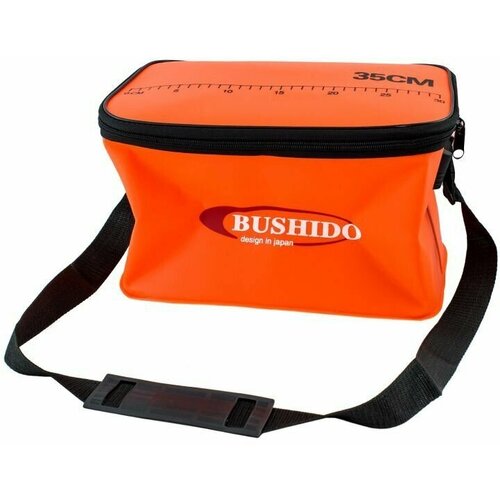 Кан рыболовный BUSHIDO оранжевый, прямоугольный с ремнем, размер (35*22*20 см), сумка для рыбалки, для живца, для зимней рыбалки кан рыболовный mifine yf45 сумка для рыбалки для живца для зимней рыбалки