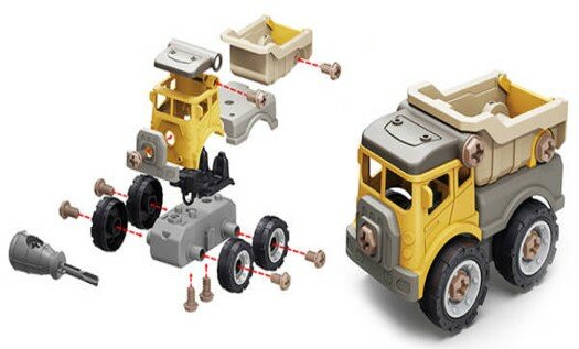 фото Конструктор 1TOY Новостройка Самосвал, сборная модель, 35 деталей