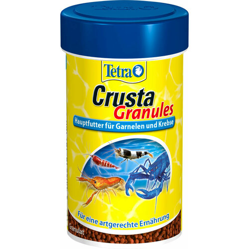 TETRA CRUSTA GRANULES корм гранулы для креветок и раков (100 мл х 2 шт) смесь любимое блюдо 55г для вкусных вареных креветок и раков