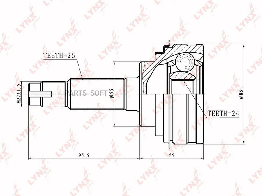 CO7508 LYNXAUTO CO-7508 ШРУС LYNXauto