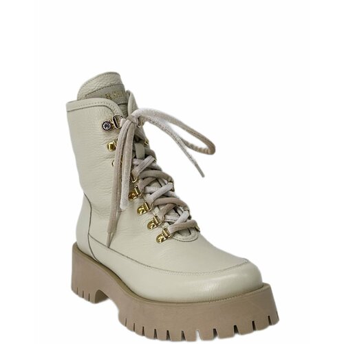 Ботинки  Marzetti, зимние,натуральная кожа, размер 38, бежевый