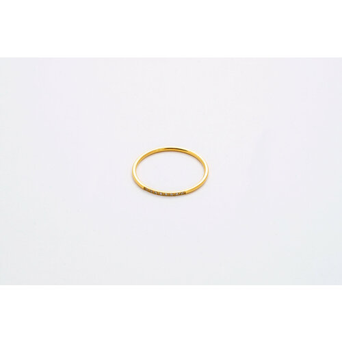 Кольцо Miniature, фианит, размер 18, золотой