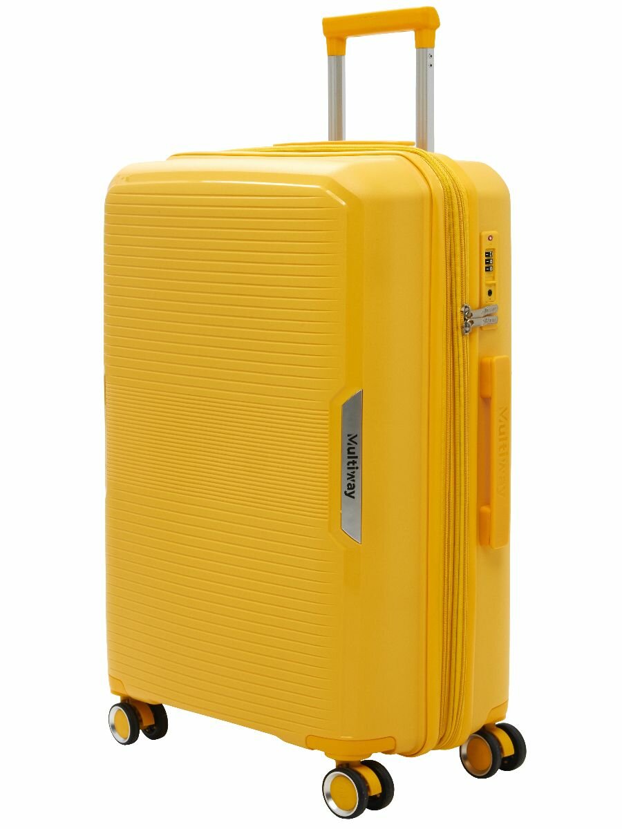 Чемодан размера M, полипропилен, 69x46x25 см, желтый, Multiway, AB-DQ134-24Yellow