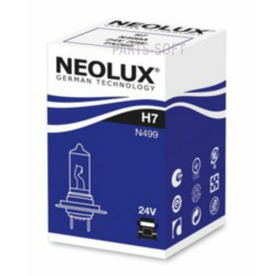 NEOLUX N499A Лампа H7 24V 70W STANDART PX26d, карт.1 шт