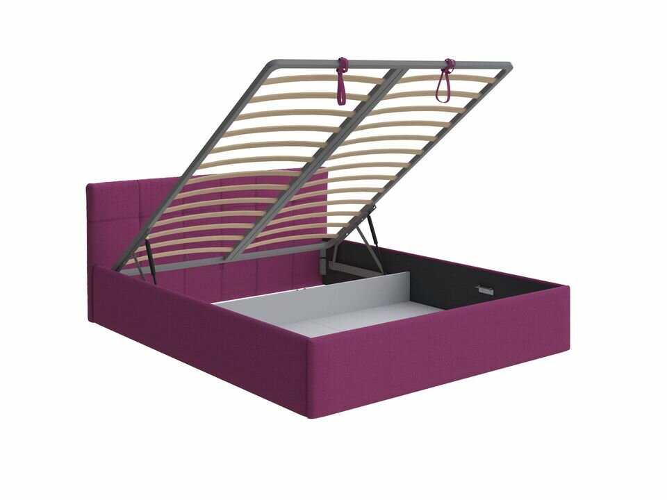 PROxSON Кровать Domo с бельевым ящиком (Ткань: Рогожка Savana Berry (фиолетовый)) 140x200