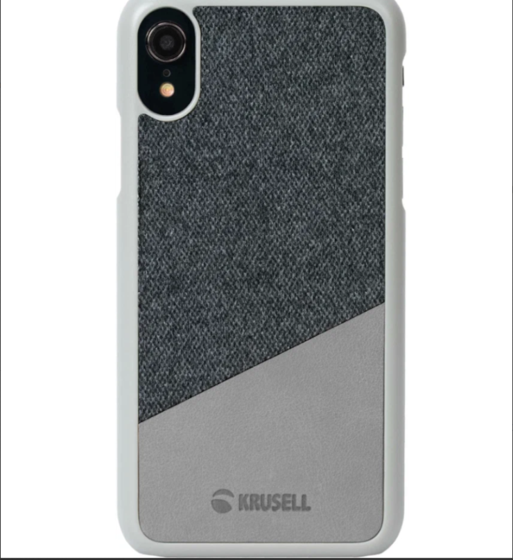 Чехол Krusell Tanum Cover для Apple iPhone XS Max, кожаный, серый