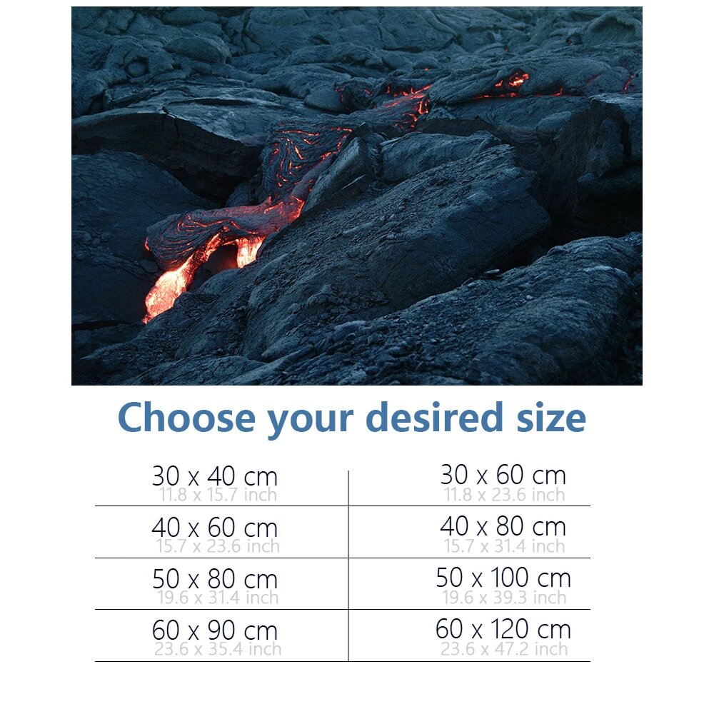 Фон для аквариума 3D вулкан черный 30x60cm 12x24in — фото 1