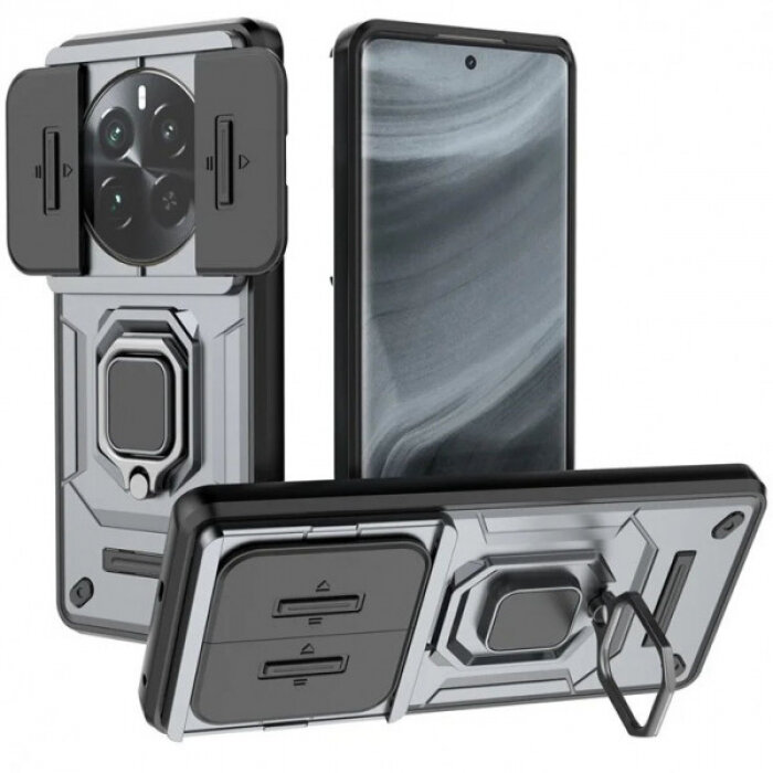 Transformer Ring Holder Противоударный чехол с кольцом и шторкой камеры для Realme 12 Pro / 12 Pro Plus