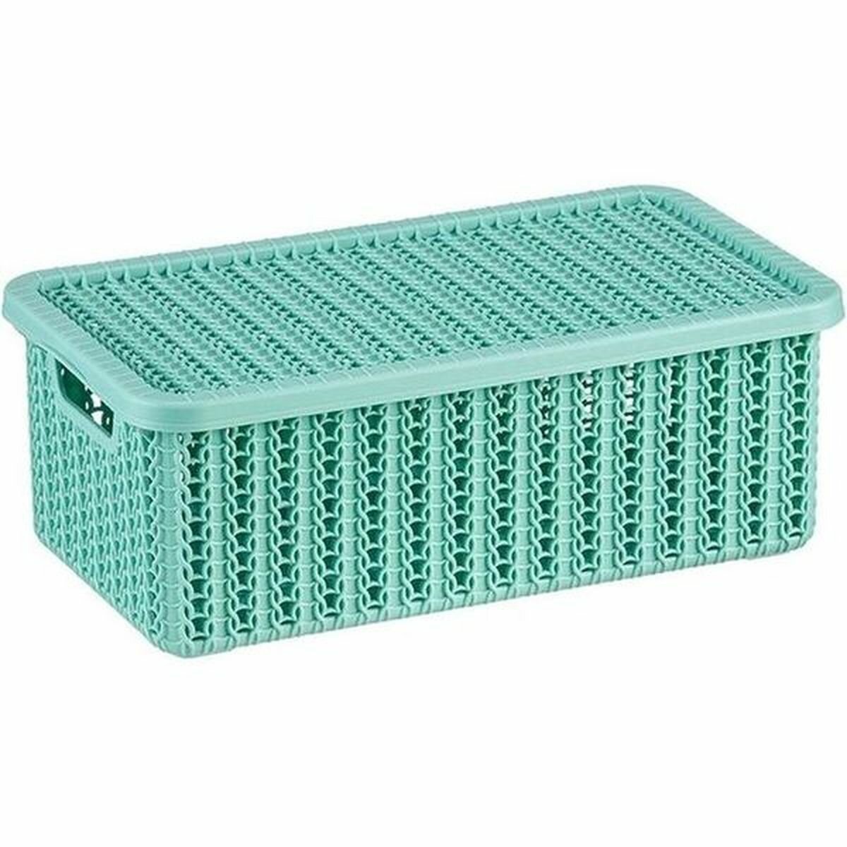 Коробка вязание 3л с крышкой Чайная роза IDEA (М-Пластика) M2369