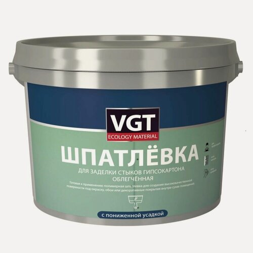 Изображение товара Шпатлевка облегченная для заделки стыков гипсокартона VGT (3кг)