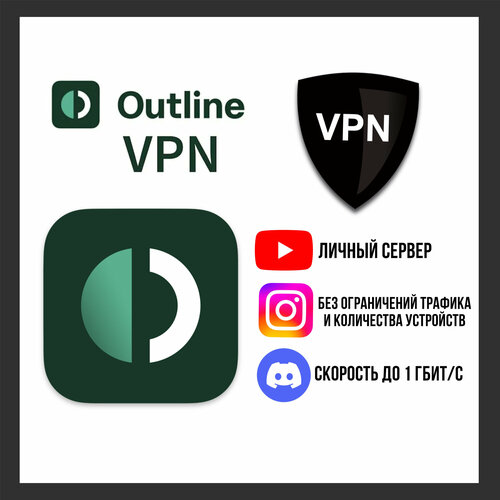 Outline VPN на 1 месяц, личный сервер для нескольких устройств, без ограничений трафика, высокая скорость