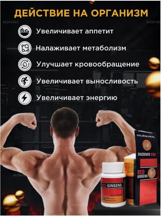 Ред гинсенг таблетки для набора веса. — фото 1