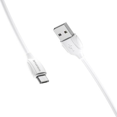 Кабель для зарядки Borofone BX19 USB-A - Micro USB, 1 м, белый — фото 1
