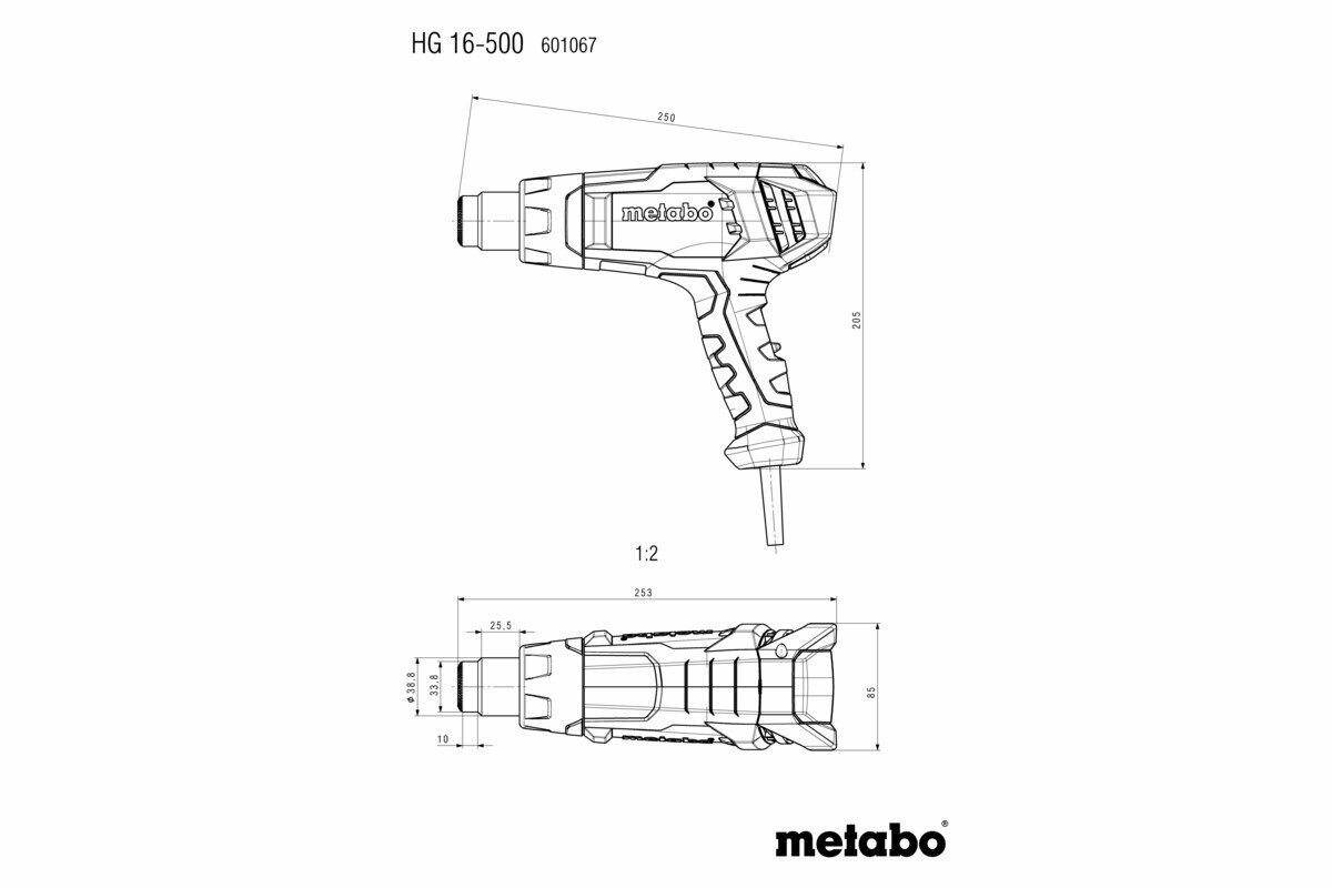 Термофен Metabo HG 16-500 (601067000) — фото 1