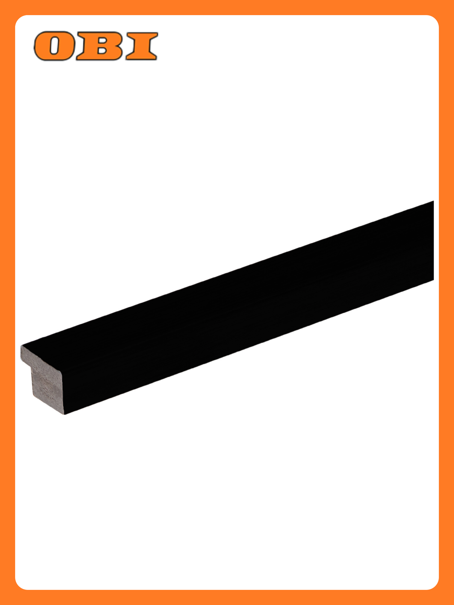 Рейка 3D Rail пластик перфорированная 22x16x2700 мм черная