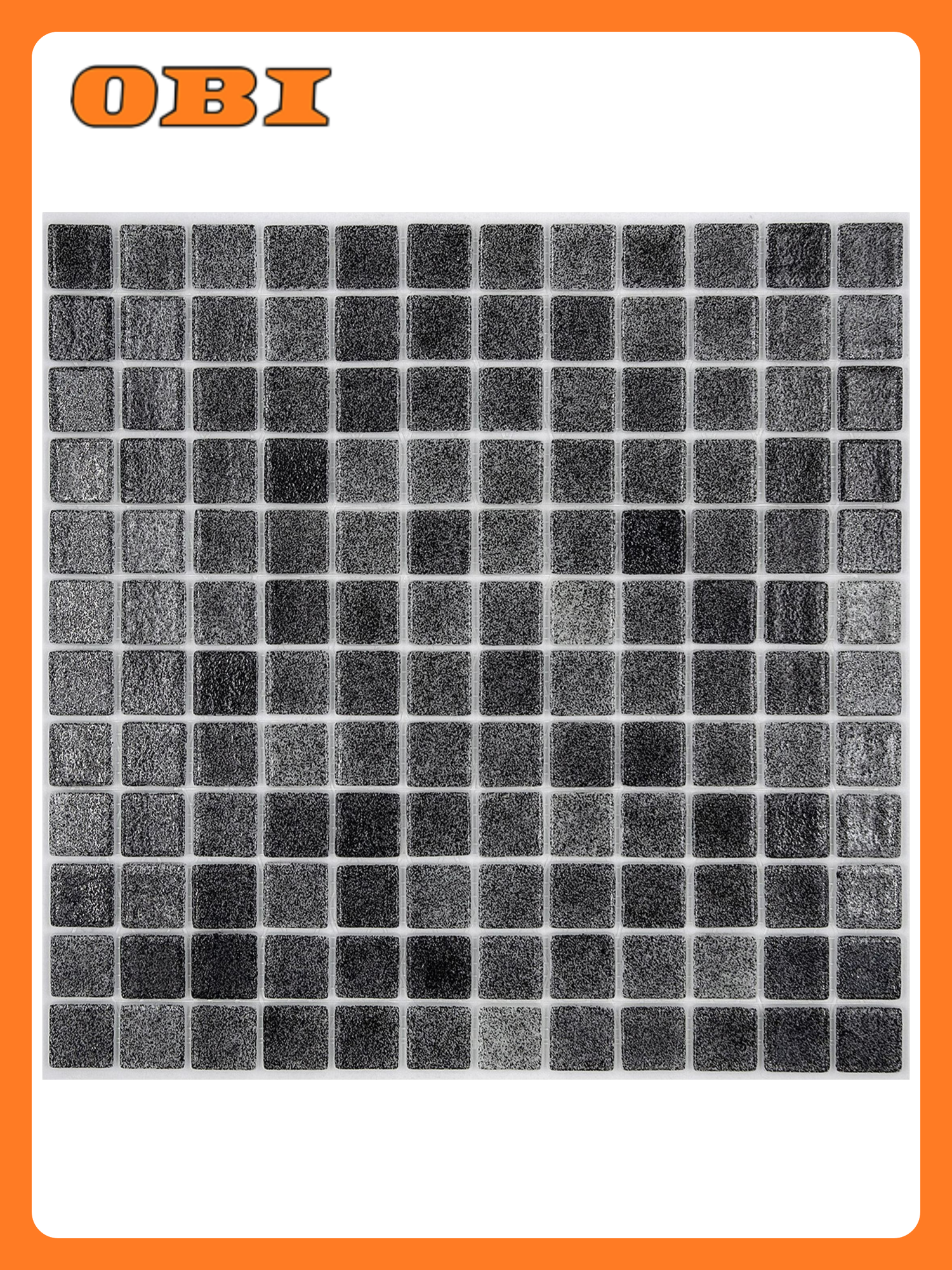 Стеклянная мозаика VIDREPUR Antislip черная 317х317 см пвх сетка 1шт