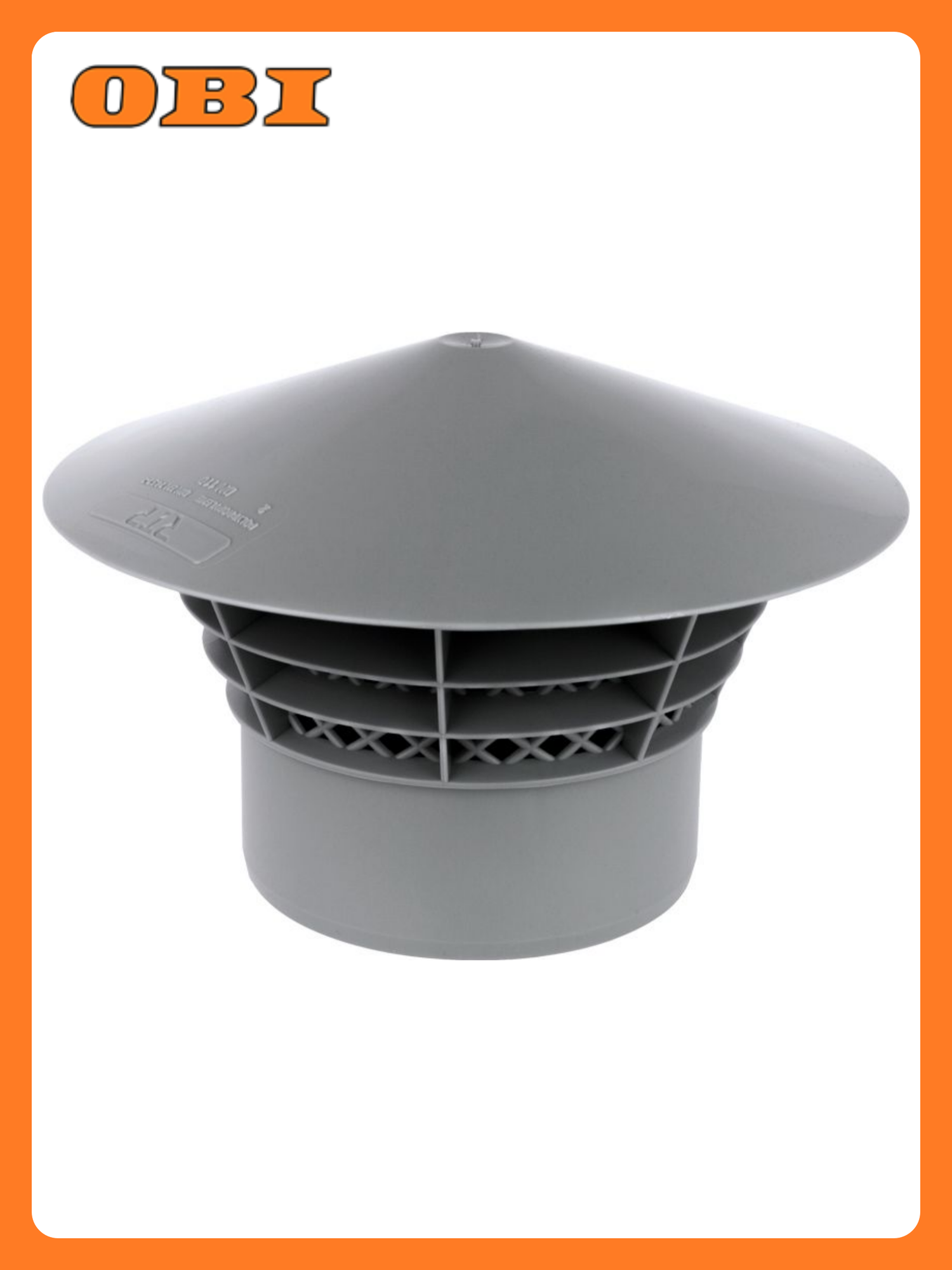 Зонт вентиляционный Политрон ВК ПП 110 NEW  полипропилен  серый