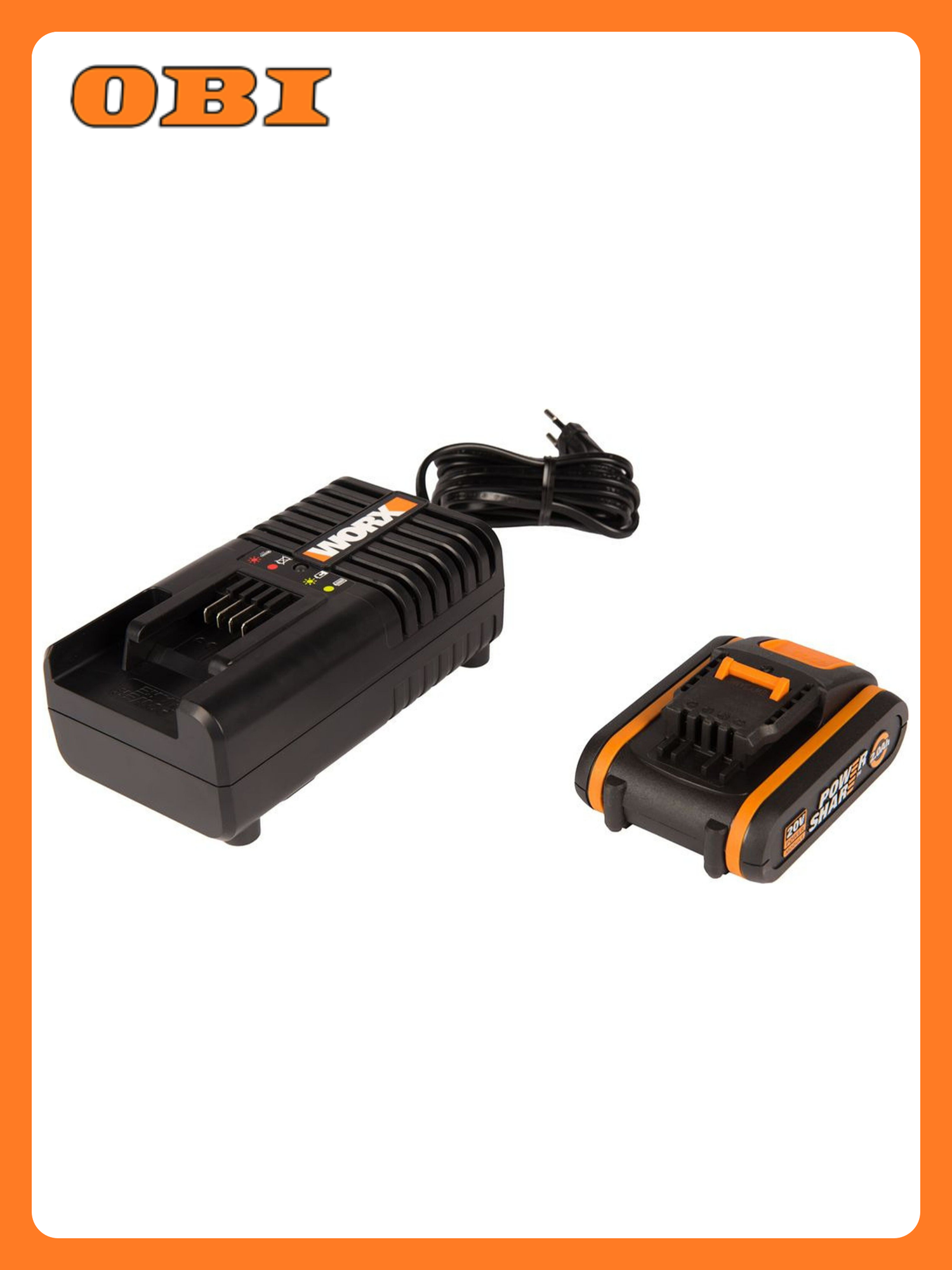 Зарядное устройство аккумулятор Worx Li-Ion 105 см 2 А 1шт