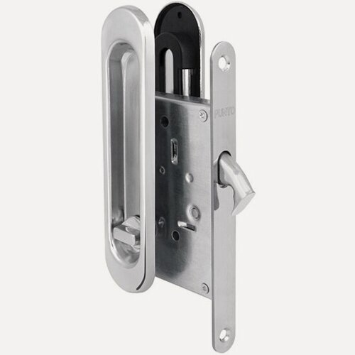 Изображение товара Защелка с ручками для раздвижных дверей Punto SH. SL152. KIT011-BK (Soft LINE SL-011) СP-8 хром