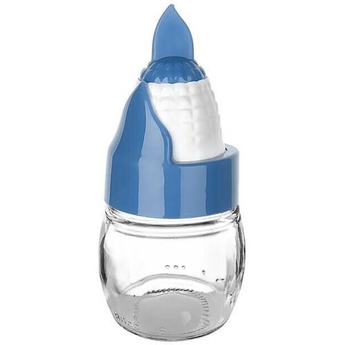 Солонка Кукуруза 80 мл с крышкой синего цвета