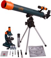 Телескоп + микроскоп LEVENHUK LabZZ MT2 зеленый/оранжевый/черный