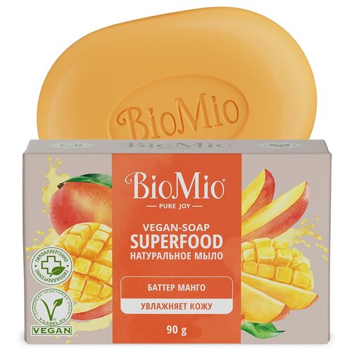 bradex мыло кусковое манго танго 100 г BioMio Мыло кусковое натуральное Superfood Манго, 90 г