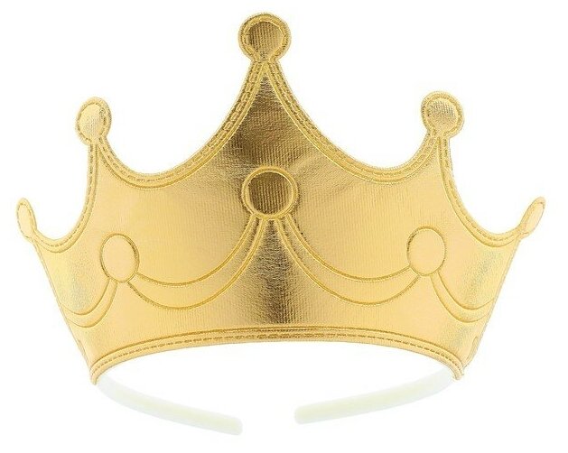 Карнавальная корона «Царевна», на ободке, цвет золотой, 12шт