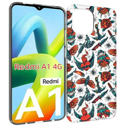 Чехол MyPads олд-скул-пак для Xiaomi Redmi A1 задняя-панель-накладка-бампер