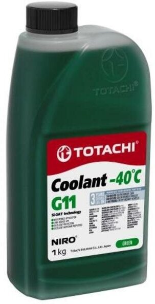 Антифриз Totachi NIRO COOLANT -40 C, G11, зелёный, 1 кг