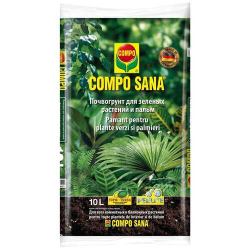 Почвогрунт COMPO SANA для зеленых растений и пальм, 10 л