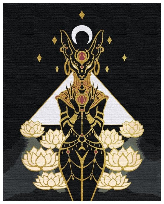 Бастет. Богиня плодородия. Египет Раскраска картина по номерам на холсте с металлическими красками