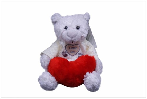 Мягкая игрушка Magic Bear Toys Мишка Вильгельм в свитере с сердцем 20 см