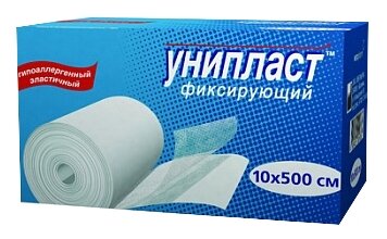 Унипласт пластырь фиксирующий нетканый сетчатый 10х500 см