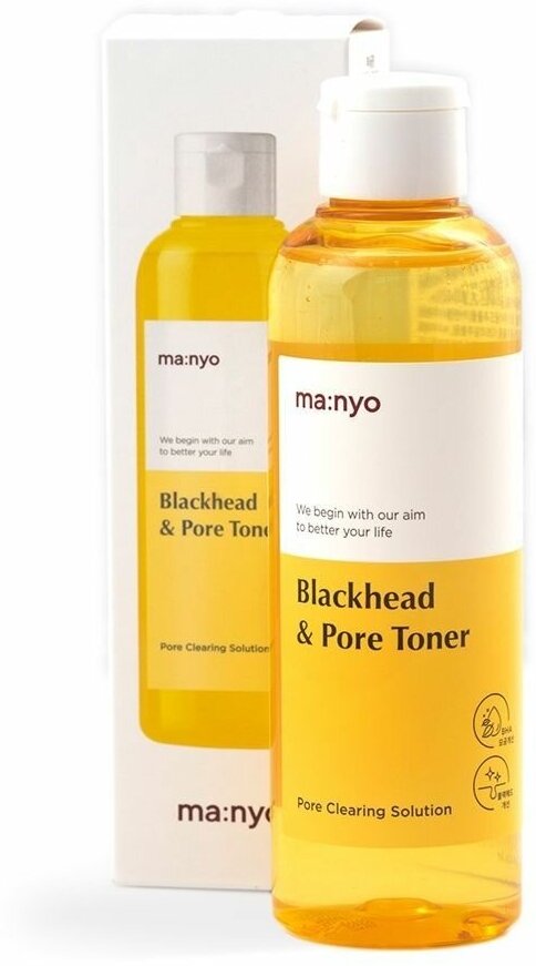 Manyo Factory Очищающий тонер для проблемной кожи, против черных точек, с BHA кислотами Blackhead and Pore Toner 210 ml