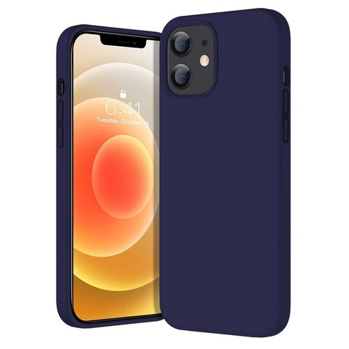 Krutoff / Чехол-накладка Krutoff Silicone Case для iPhone 12 mini (Айфон 12 мини) (midnight blue)