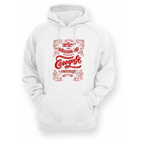 фото Худи goodbrelok, размер 40, белый, красный