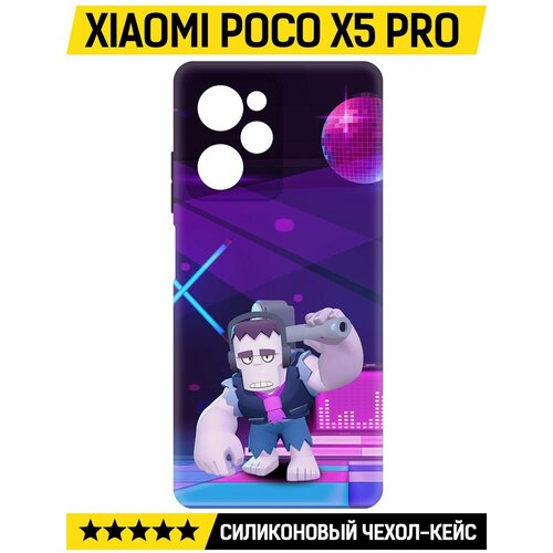 Чехол-накладка Krutoff Soft Case Brawl Stars - Фрэнк для Xiaomi Poco X5 Pro черный чехол накладка krutoff soft case brawl stars фрэнк для xiaomi poco c40 черный