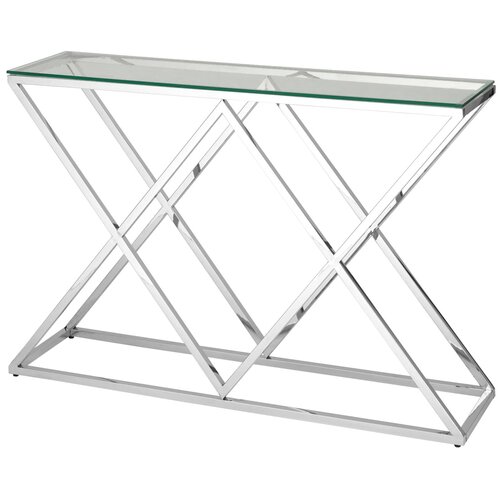 Консольный столик TRIXETY EASTMAN I, прозрачный, металл хром