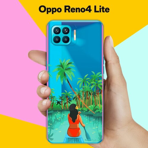 Силиконовый чехол на Oppo Reno4 Lite Пейзаж / для Оппо Рено 4 Лайт силиконовый чехол на oppo reno 4 lite оппо рено 4 лайт енот за стеклом