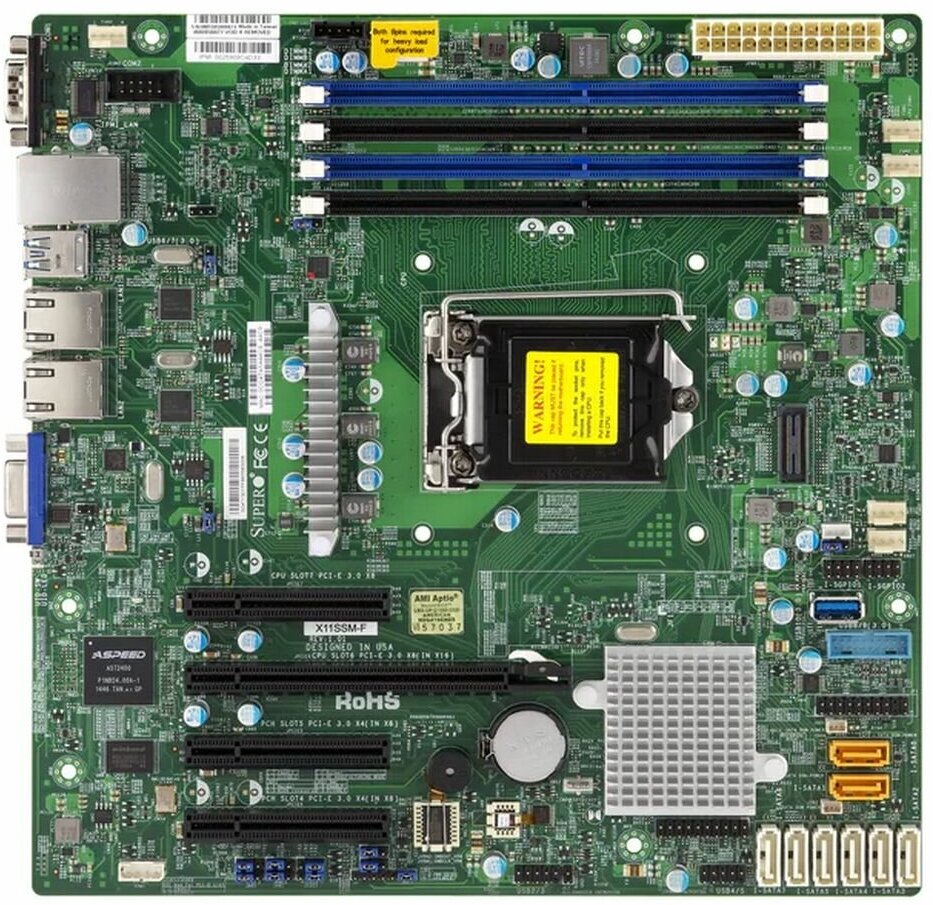 Серверная материнская плата Supermicro MBD-X11SSM-F-B (200962)