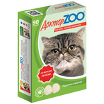 Добавка в корм Доктор ZOO для кошек Со вкусом печени и биотином - изображение