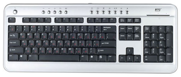 Клавиатура BTC 6300С Silver-Black PS/2
