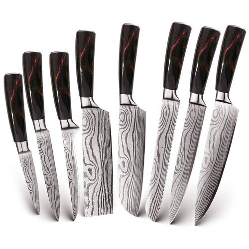 Набор кухонных ножей Spetime 8-Pieces Kitchen Knife Set Red (RE01KN8)