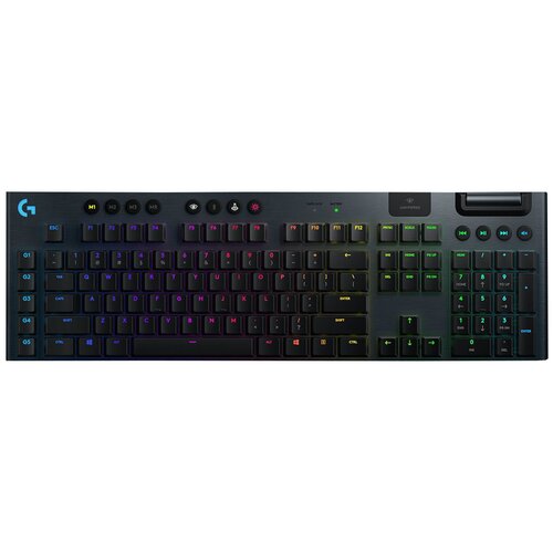 Игровая беспроводная клавиатура Logitech G G915 Tactile Switch Brown, черный, русская игровая клавиатура logitech g915 lightspeed bluetooth