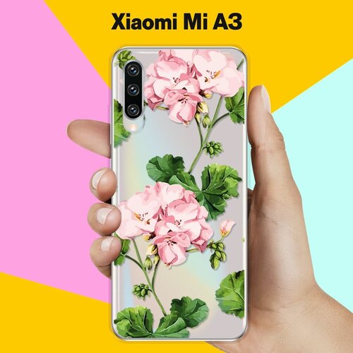 Силиконовый чехол Розовые цветы на Xiaomi Mi A3