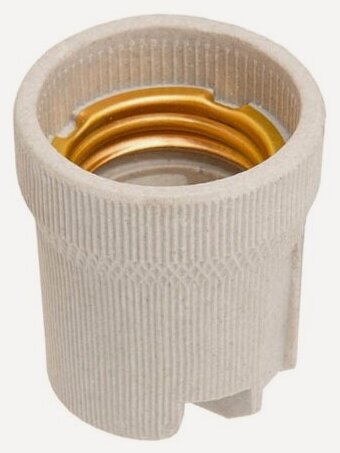 Изображение товара Патрон для лампочки Е27 керамический юпитер (JP7701-03)