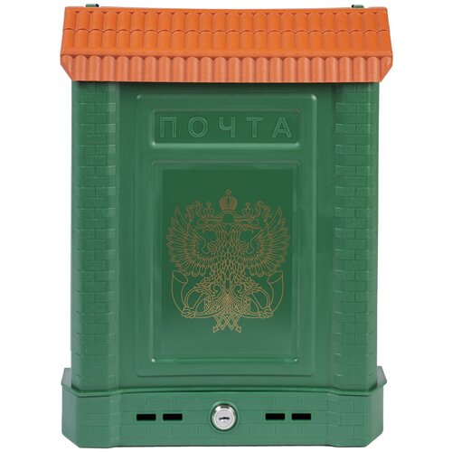 Почтовый ящик Цикл Премиум 6026-00, 390х280 мм, зеленый ящик почтовый премиум внешний с замком зеленый двухглавый орел