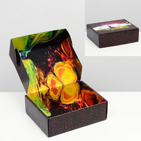 Подарочная коробка двусторонняя "Краски" 27 x 21 x 9 см