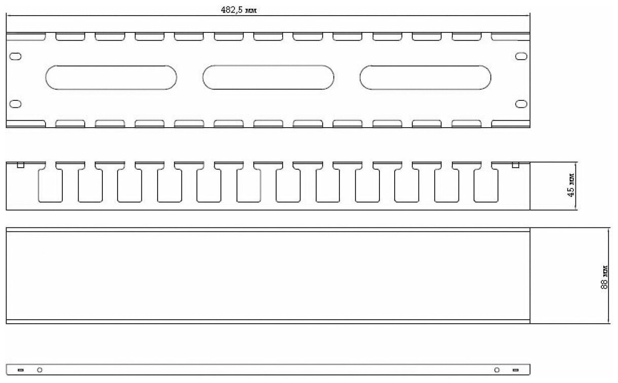 Hyperline CM-2U-ML-COV черный - фото №12