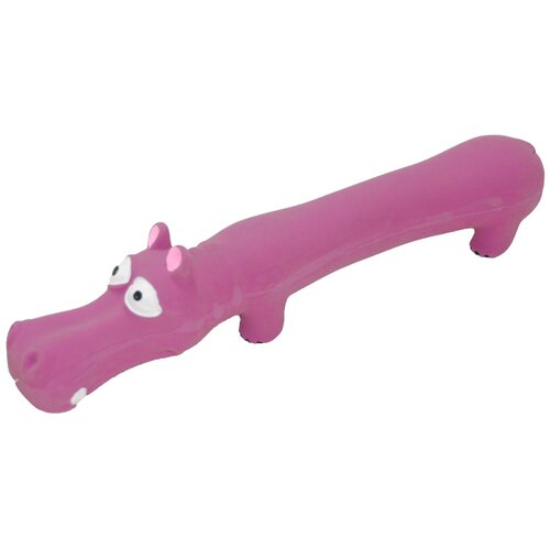 для собак Homepet Долговязый бегемот (70268), розовый игрушка для собак из натурального каучука в форме коровы латексная жевательная пищалка в форме животного игрушка для собак в форме коровы